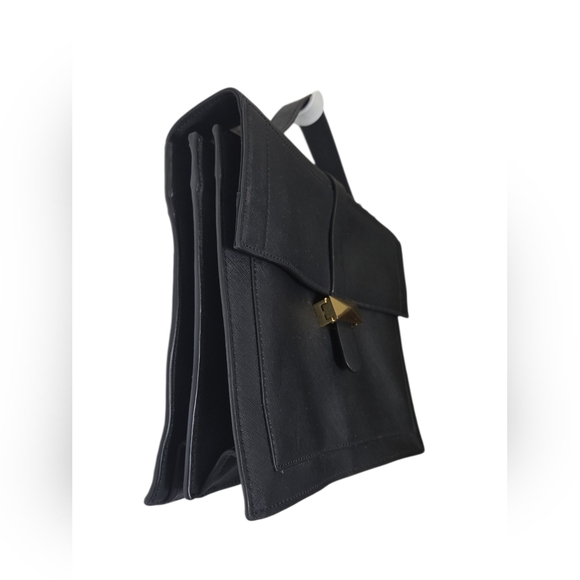 Badgley Mitchka Black Saffiano Leather Lena Satchel - Picture 2 of 15